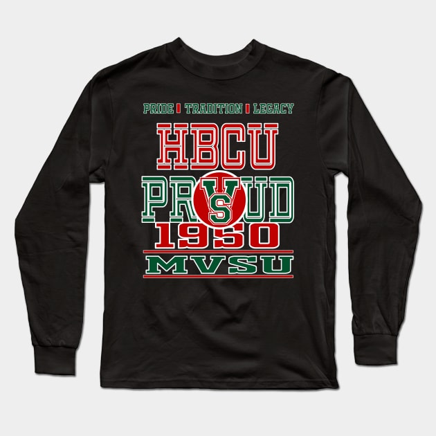 Mississippi Valley State 1950 University Apparel Long Sleeve T-Shirt by HBCU Classic Apparel Co